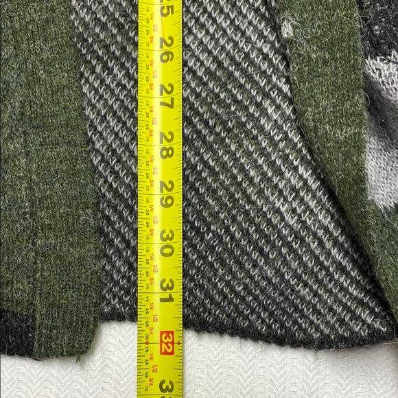 Cardigan Cabincore Gorpcore Camo Modern Canvas Open Front Pockets Green Medium - Picture 7 of 7